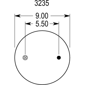Firestone Air Bag - W01-358-9223 Bead Plate Top View