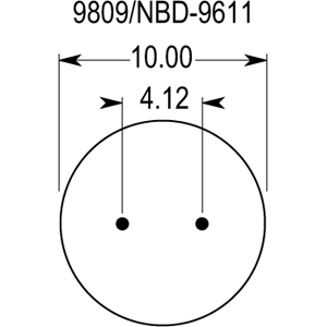 Firestone Air Bag - W01-358-9223 Piston Bottom View