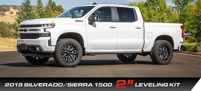 2019 Silverado 1500, 2019 Sierra 1500 with 2 inch leveling kit