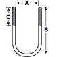 Round Trailer U-Bolts - Zinc Plated - 11-17Z