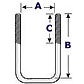 Square Trailer U-Bolts - Zinc Plated - 175SQZ