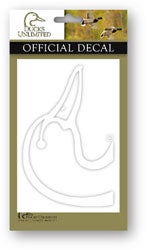 Ducks Unlimited Vinyl Decal - White DDE1202