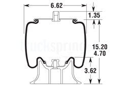 Firestone Reversible Sleeve Bus Air Spring W01-358-5300