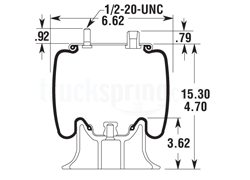 Firestone Reversible Sleeve Bus Air Spring W01-358-5315
