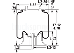 Firestone Reversible Sleeve Bus Air Spring W01-358-5409