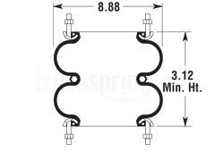 Firestone Double Convoluted Bus Air Spring W01-358-6919