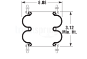 Firestone Double Convoluted Bus Air Spring - W01-358-6919