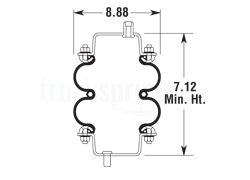 Firestone Double Convoluted Bus Air Spring W01-358-7067