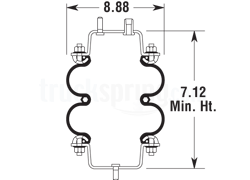 Firestone Double Convoluted Bus Air Spring W01-358-7069