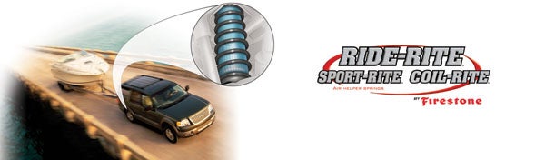 Firestone Coil-Rite air helper springs - easily upgrade your open coil spring suspension.  Eliminates bottoming out, improves ride, handling and stability.  Most Orders Ship Same Day - Available at Truckspring.com.  Installation time: approx 1 hour.