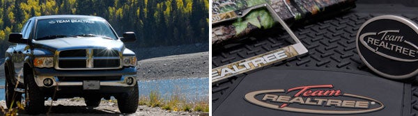 Accessorize your Truck with cool camo gear by Team RealTree.  Add that camoflauge look with floor mats, decals, steering wheel covers, and more!  Makes a great gift for the outdoorsman.  Buy online at Truckspring.com.