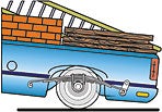 Without a Timbren Kit, Truck Sags when Loaded