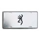 Browning Metal License Plate - Silver - B9010