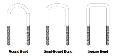 type of ubolt bends