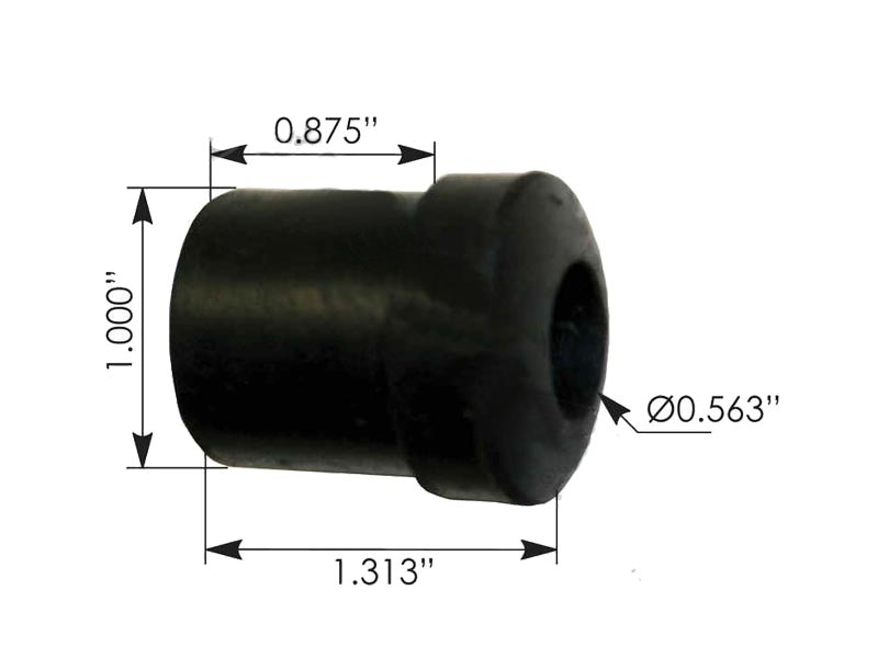 HB851 Rubber Leaf Spring Bushing Jeep 648594