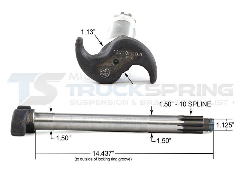 147/16" Camshaft for Eaton Brakes Drive Axle 04391442