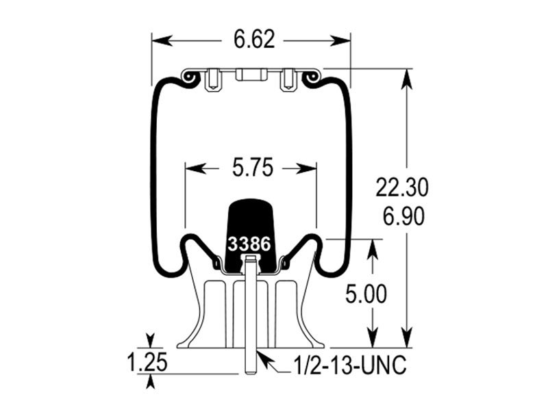 W013585429 Firestone Airide Air Spring 1T14C8
