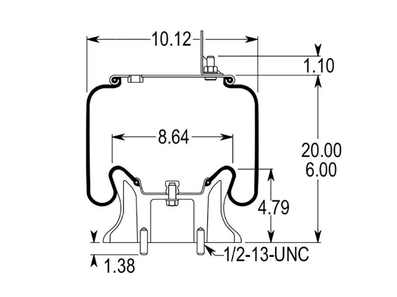 W013589296 Firestone Airide Air Spring 1T15M6