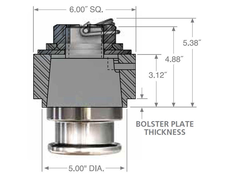 KP0414, SAFHolland 3.5 Inch Removable Series Kingpin with 6 Inch Housing