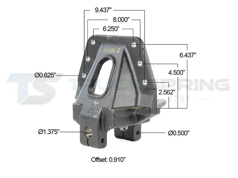 50181002 Hendrickson Leaf Spring Hanger 1 Clamp Style