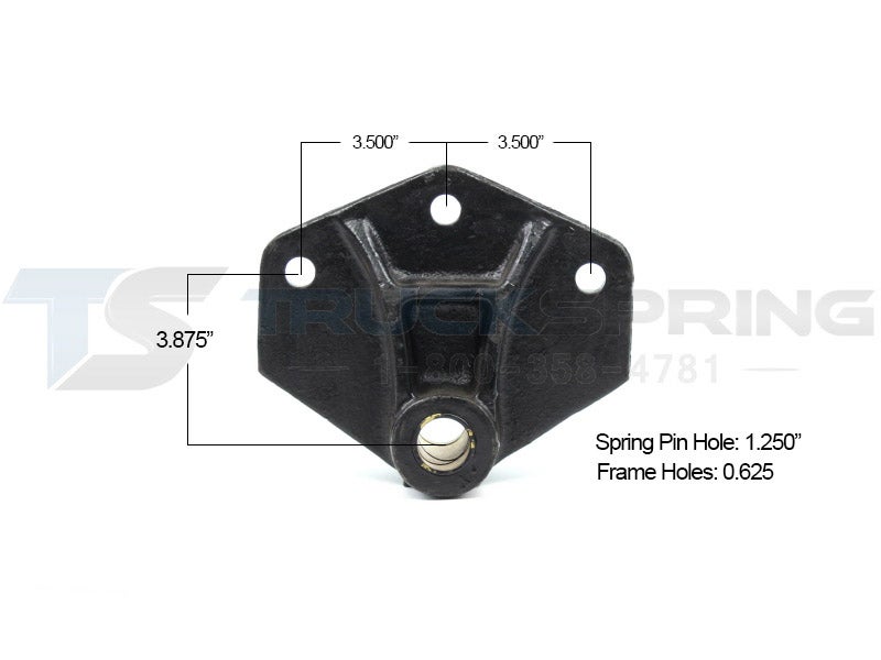 M949 Ford Leaf Spring Hanger Rear of Front