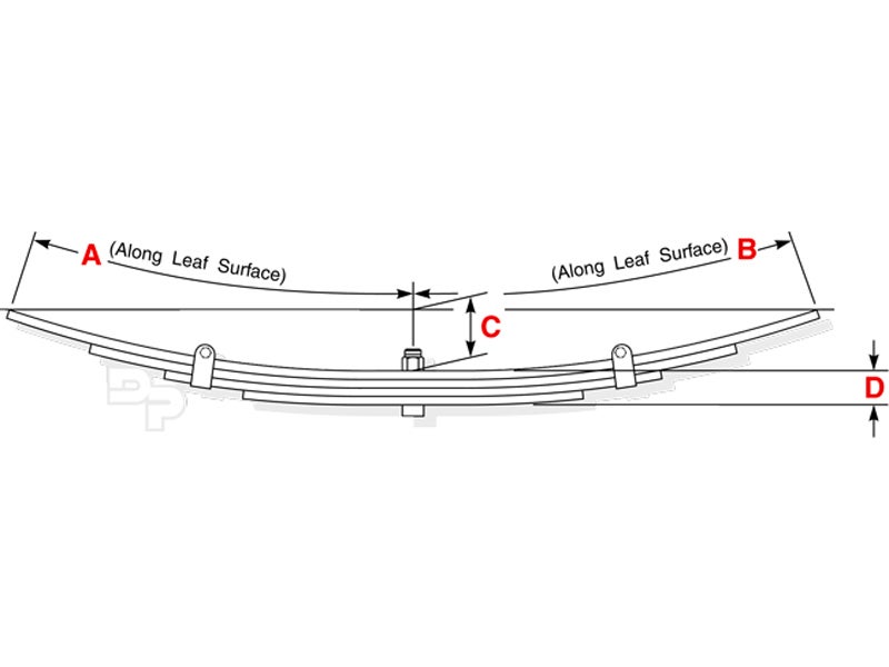 221305 Silverado, Sierra 3500 Rear Leaf Spring 4 Leaves 15063186