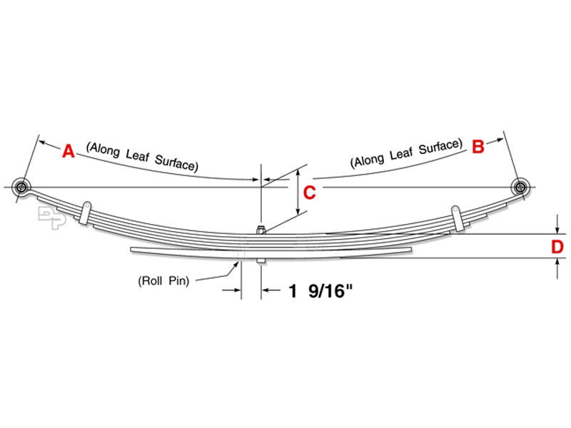 221649 GM Silverado, Sierra Rear Leaf Spring 5 Leaves