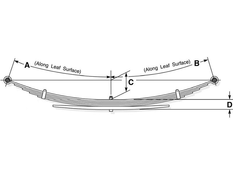 22797 GM C/K Rear Leaf Spring 6 Leaves 15620358