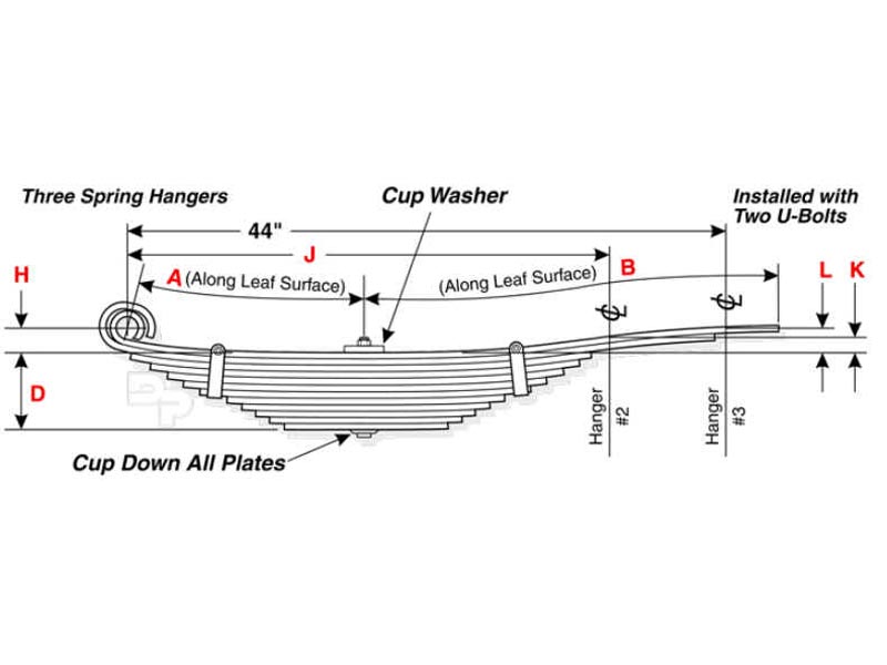 50273 Hendrickson OEM Leaf Spring 12 Leaves 45030