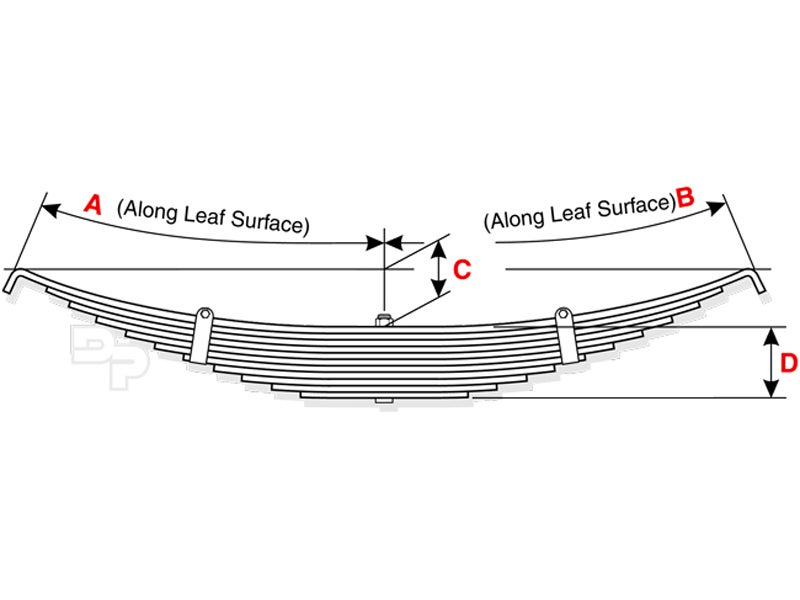 50359 Hendrickson OEM Trailer Leaf Spring 8 Leaves 50796