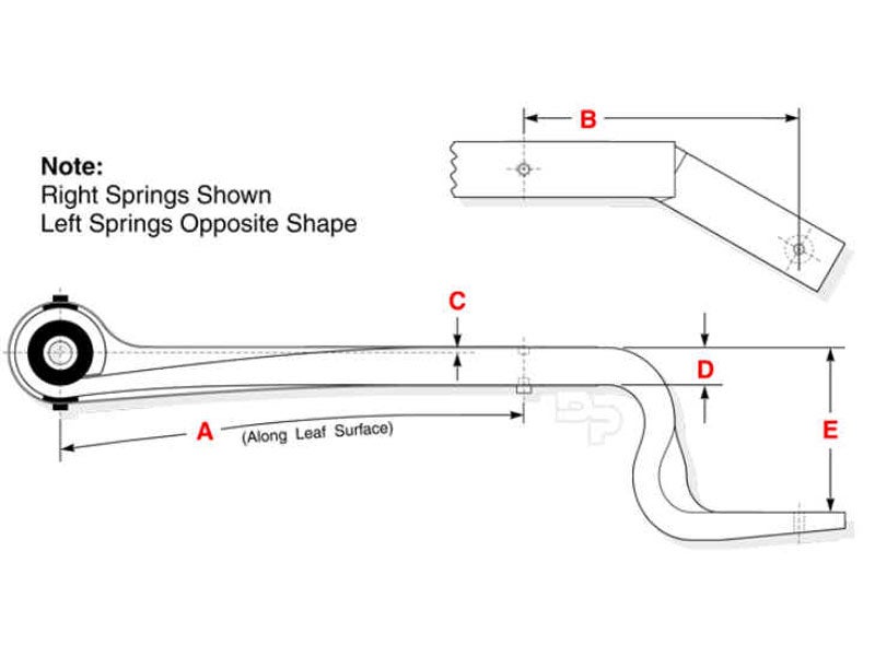 50435 Mack OEM Leaf Spring 1 Leaf 4QK4175M