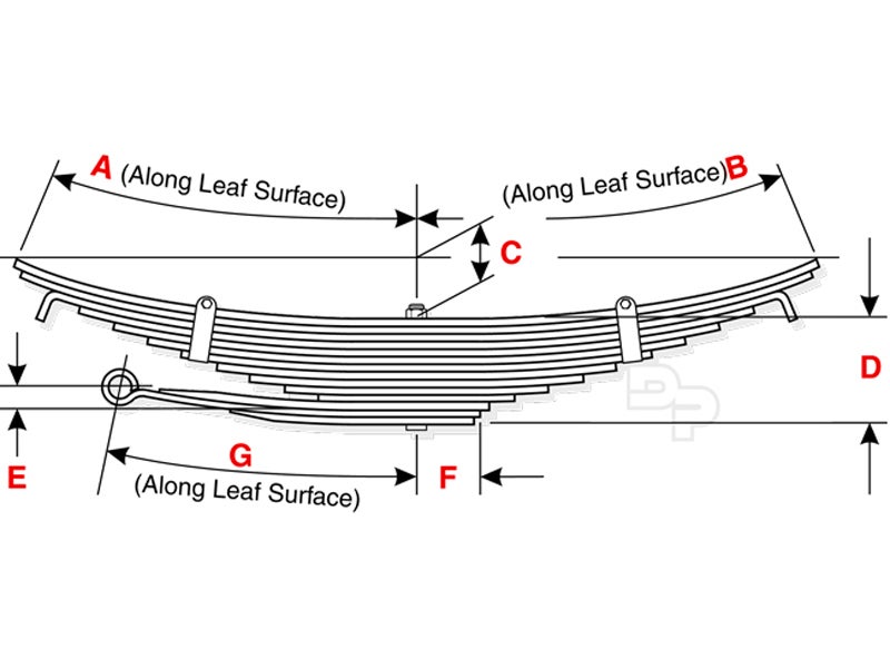 551219HD Ford F650, F750 Rear Leaf Spring 14 Leaves