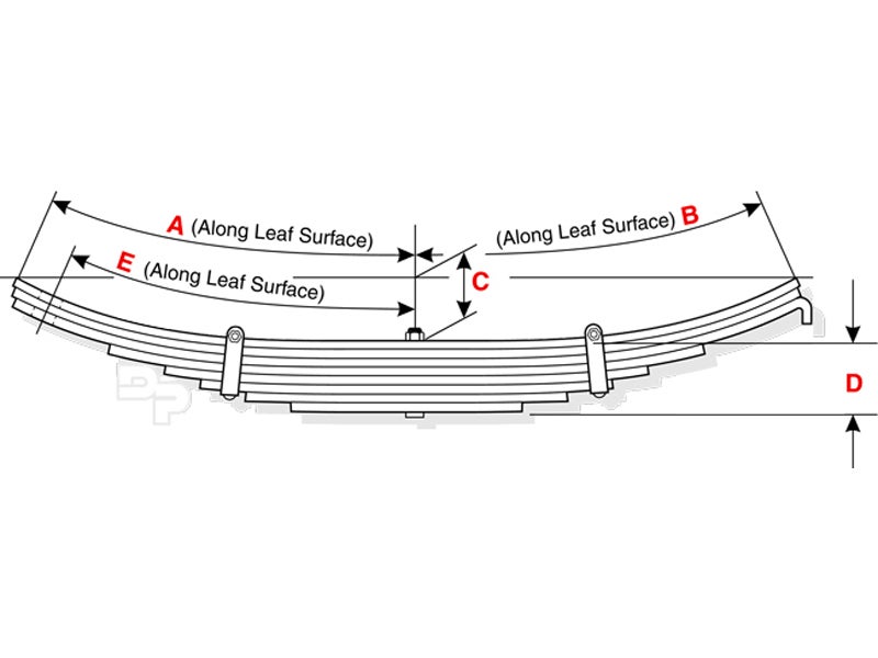 Neway Trailer Replacement Leaf Spring, OEM 91557007, NP688A1