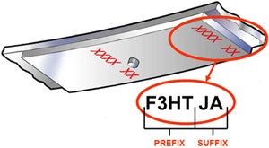 leaf spring with partial number