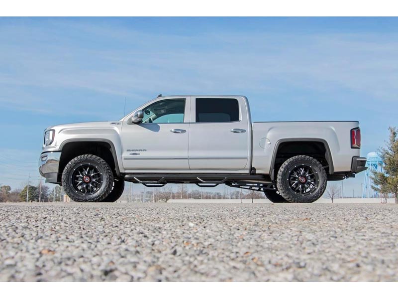 Rough Country 3 5 Inch Suspension Lift Kit With Lifted Struts 12132 Truck Side View Rough Country 3 5 Inch Suspension Lift Kit With Lifted Struts 12132 Truck Side View