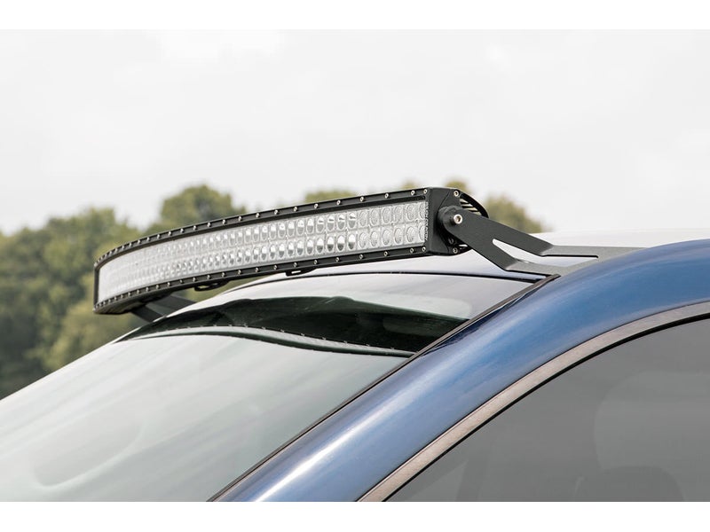 70538, Rough Country 54 inch Curved LED Light Bar Upper Windshield Mounts for the Dodge Ram 1500