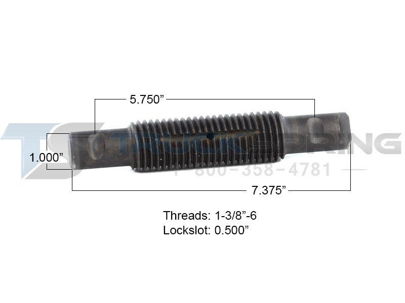 B140055 International Threaded Spring Pin Front and Rear of Front