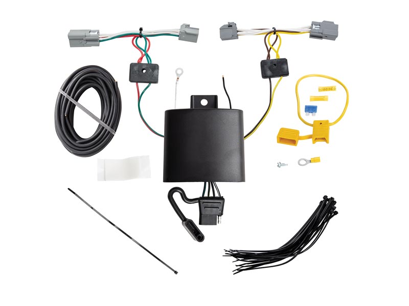 t one vehicle wiring harness 4 pole flat trailer connector Vehicle Specific Trailer Wiring Harness