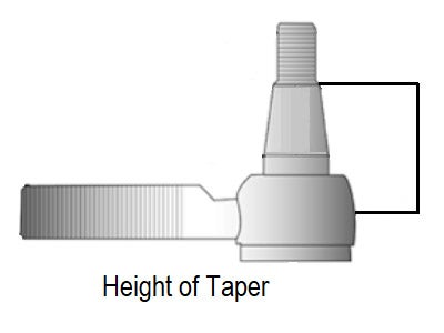 Tie Rod Taper Height