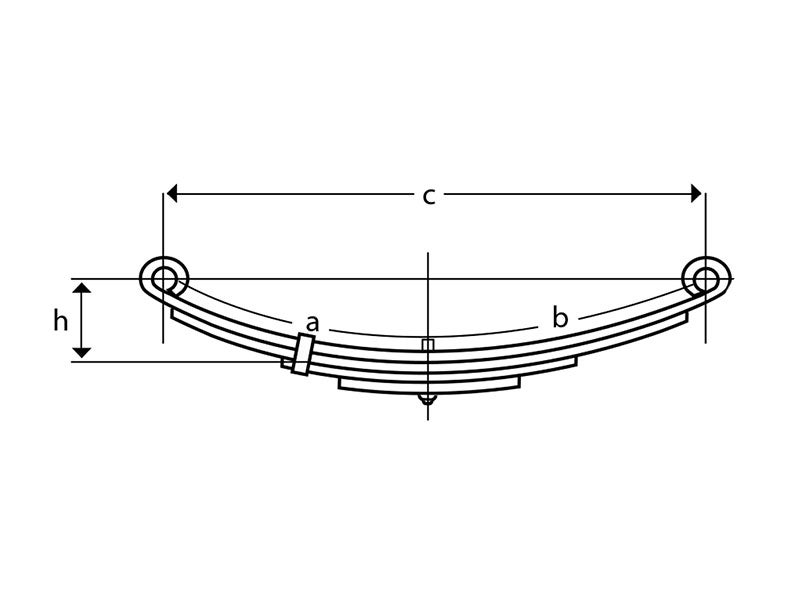 Trailer Leaf Spring Double Eye 6 Leaves MTS053