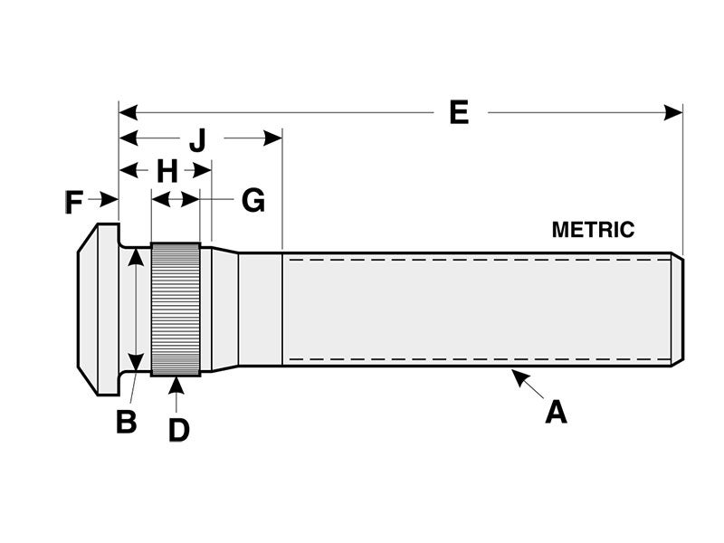 131571 Wheel Stud M221.5 x 3.93 (100 mm) Long