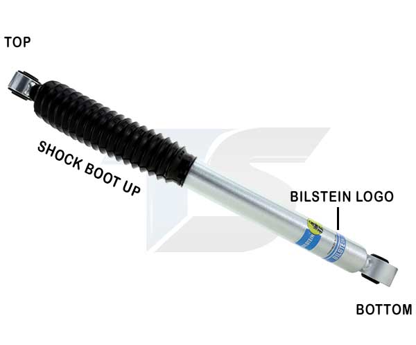 bilstein shock boot mounted right side up