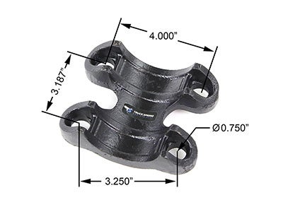 thumbnail image 2 of Labwork Rear Axle U-Bolt Spring Plate – Right Side For Chevy GMC Pickup 1988-2000 – LAW171510 2 of 5