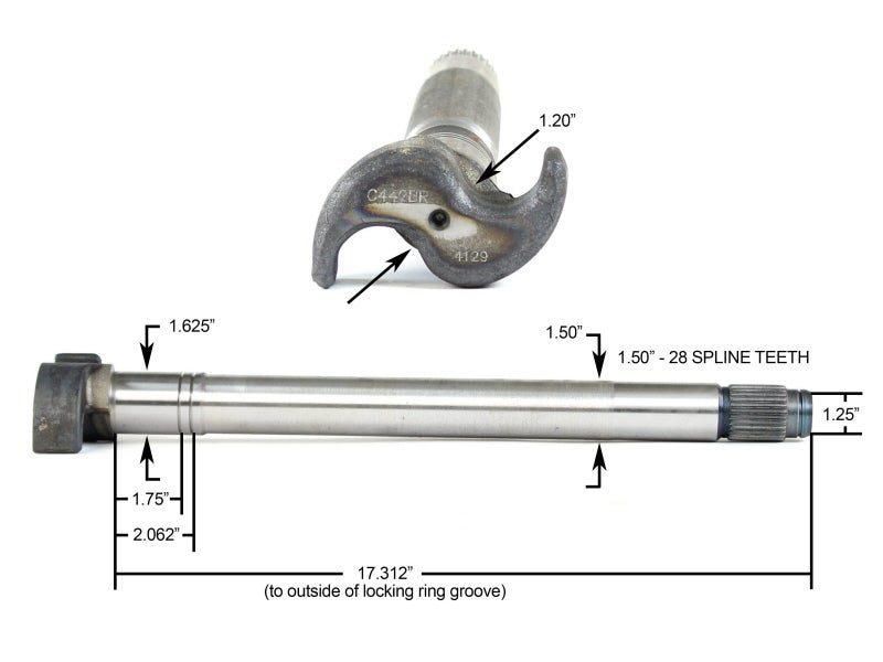04931731 Camshaft for Eaton Brakes Trailer Axle