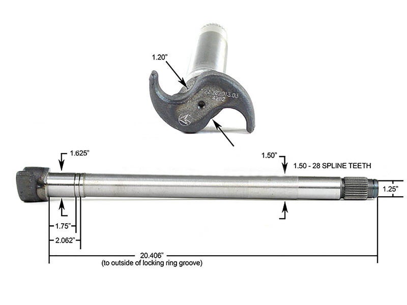04932042 Camshaft for Meritor Brakes Trailer Axle