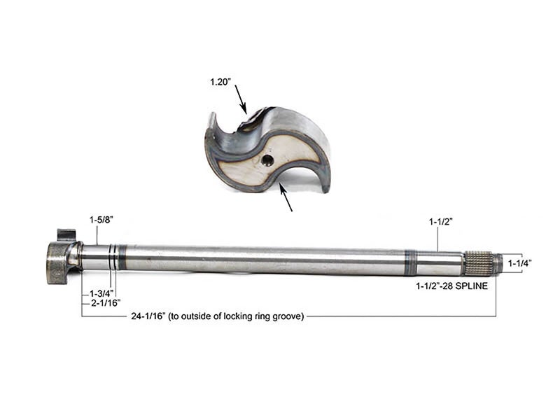 04932422 Camshaft for Meritor Brakes Trailer Axle