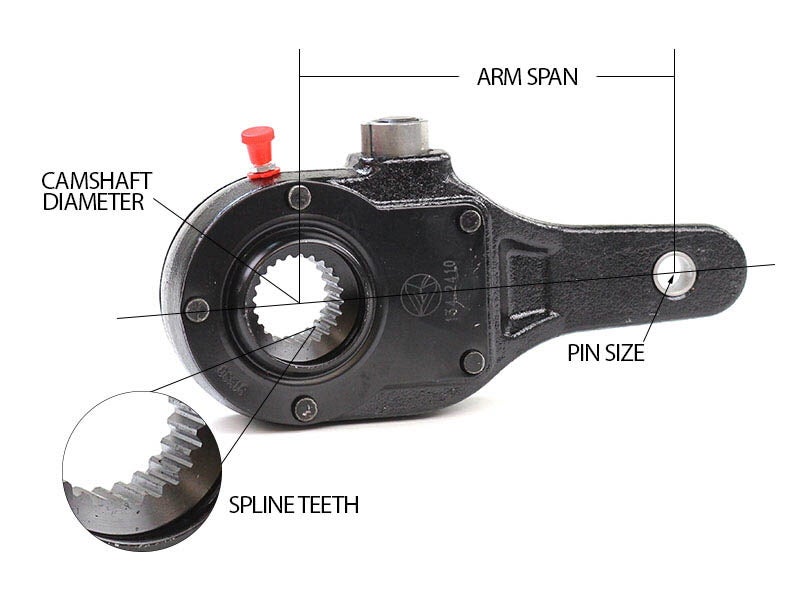 05254 Straight Arm Manual Slack Adjuster 1.25 inch 24 Spline