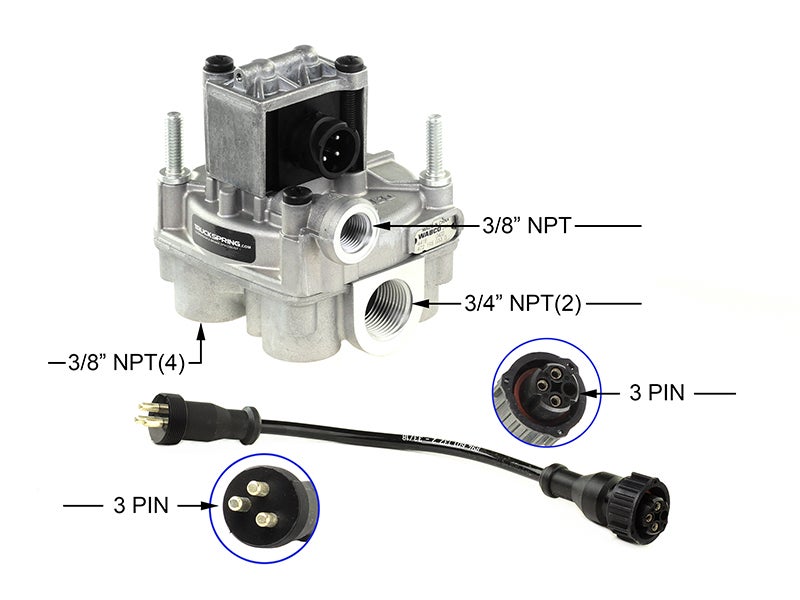 170.955378 ABS Modulator Valve Meritor WABCO Style